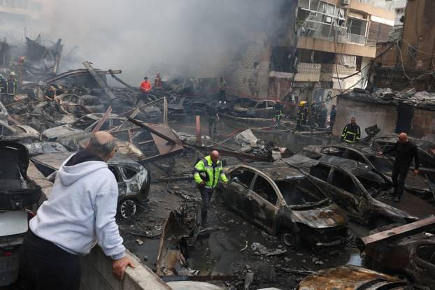 Site of an Israeli strike in Beirut