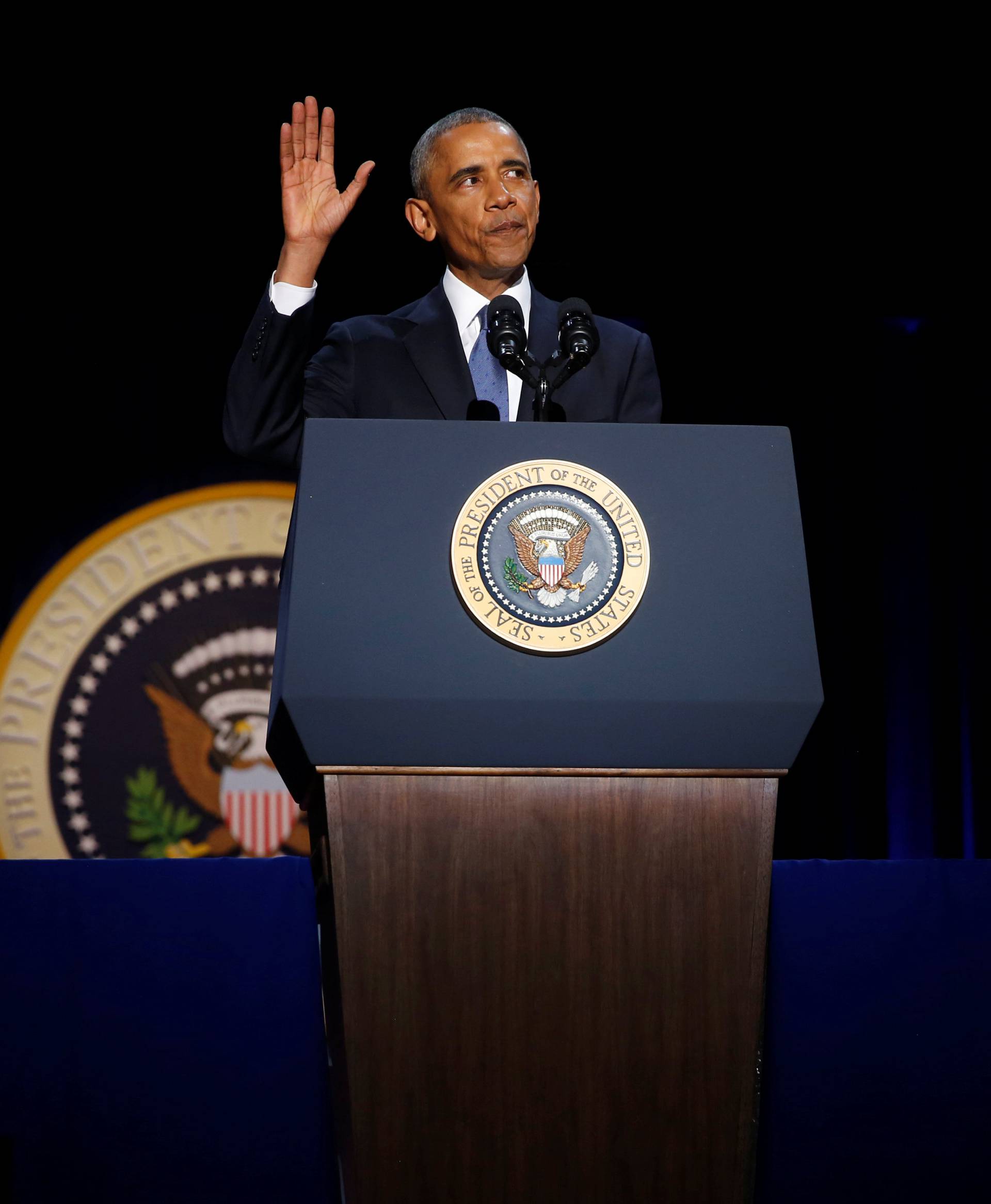 Obama concludes his farewell address in Chicago