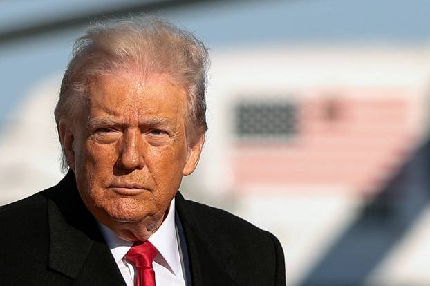 U.S. President Trump boards Air Force One en route to Detroit, at Joint Base Andrews