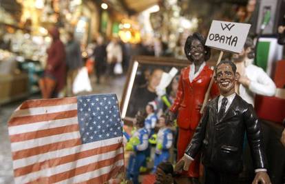 Figurice Baracka i Michelle Obame u jaslicama u Italiji