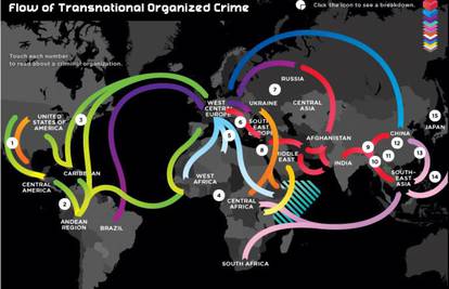 Pogledajte prvi atlas kriminala: Hrvatska je na 'heroinskoj ruti'