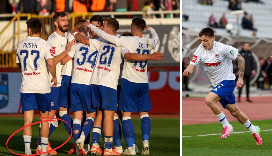 Bizarno: Svi igrači Hajduka igrali u plavim štucnama, a samo je jedan imao bijele...