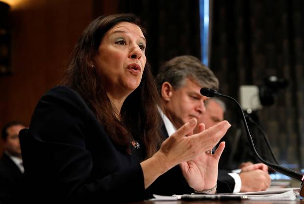 Elaine Duke testifies at a "threats to the homeland" hearing on Capitol Hill in Washington