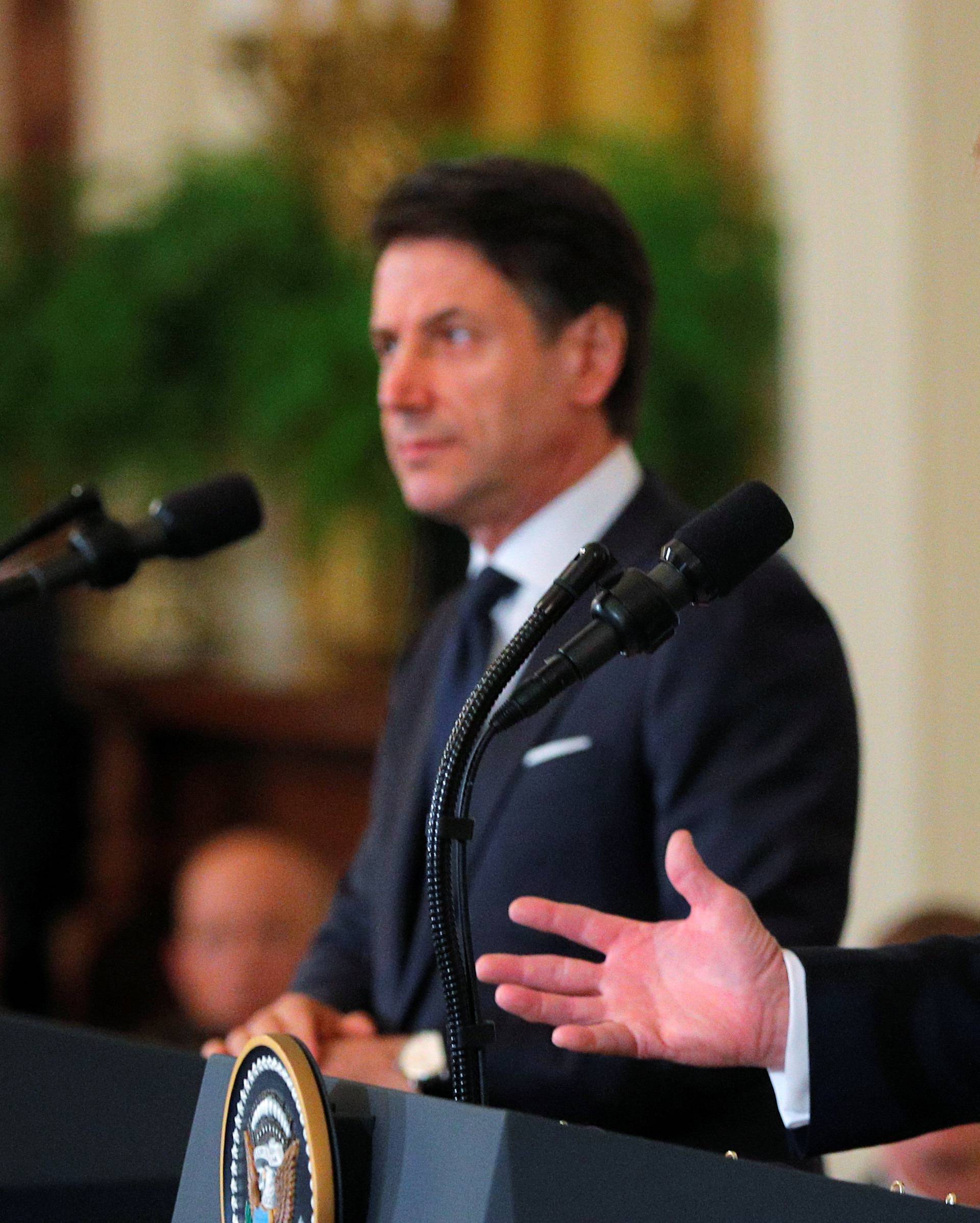 U.S. President Trump and Italy's Prime Minister Conte hold joint news conference at the White House in Washington