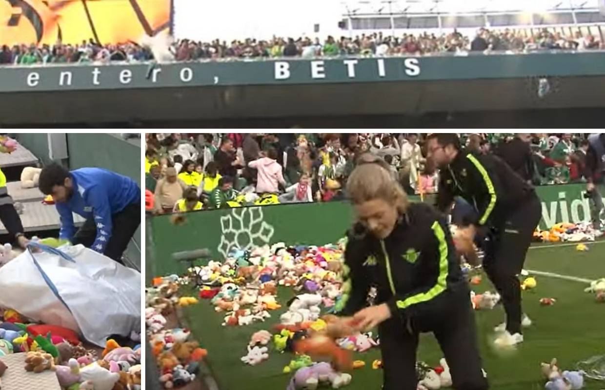 VIDEO Božićna bajka u La Ligi: Navijači Betisa bacali igračke na travnjak za nezbrinutu djecu