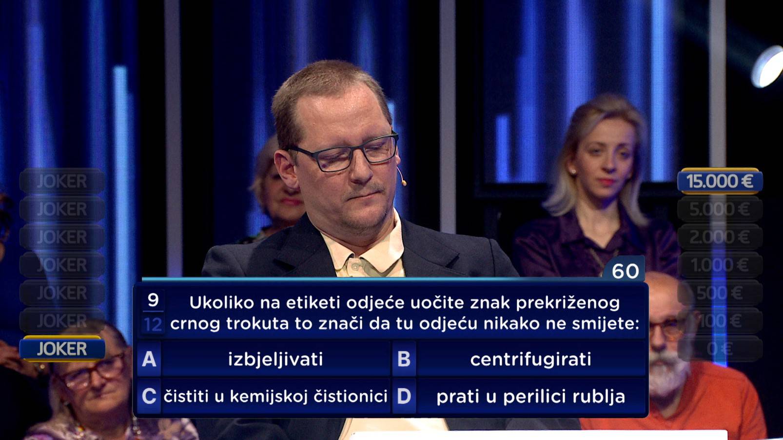 Inženjer matematike Borko je u  'Jokeru' bio jako samouvjeren, a zatim je kući otišao sa 100 €