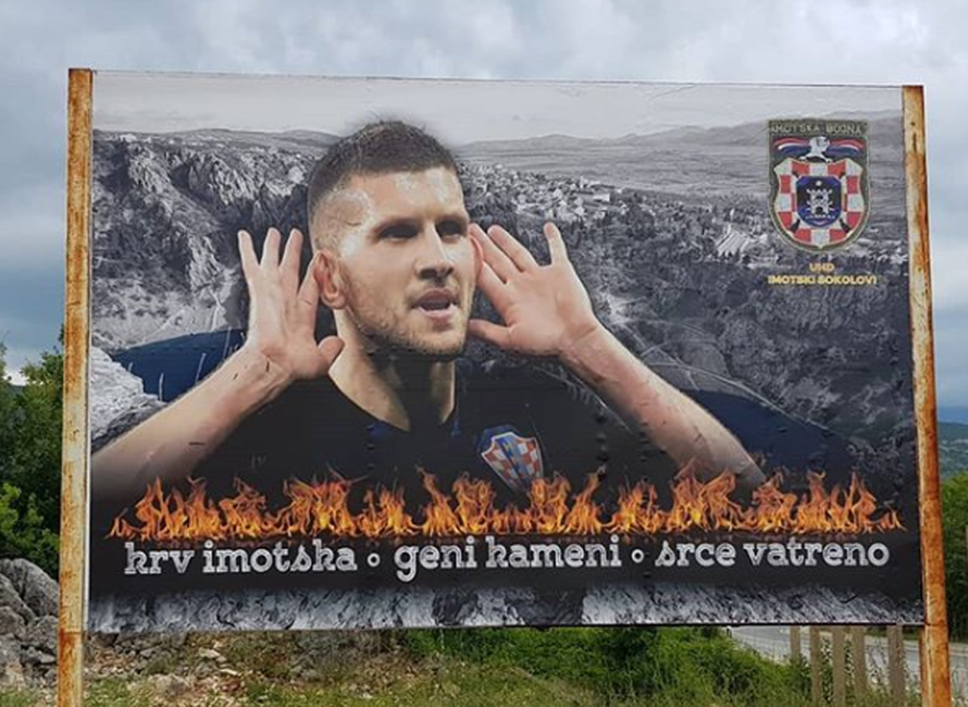 Jumbo plakat u Imotskom za zvijer iz Vinjana - Antu Rebića