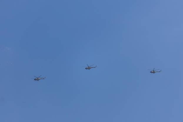 Zagreb: Generalna proba svečanog vojnog mimohoda - zračne snage 