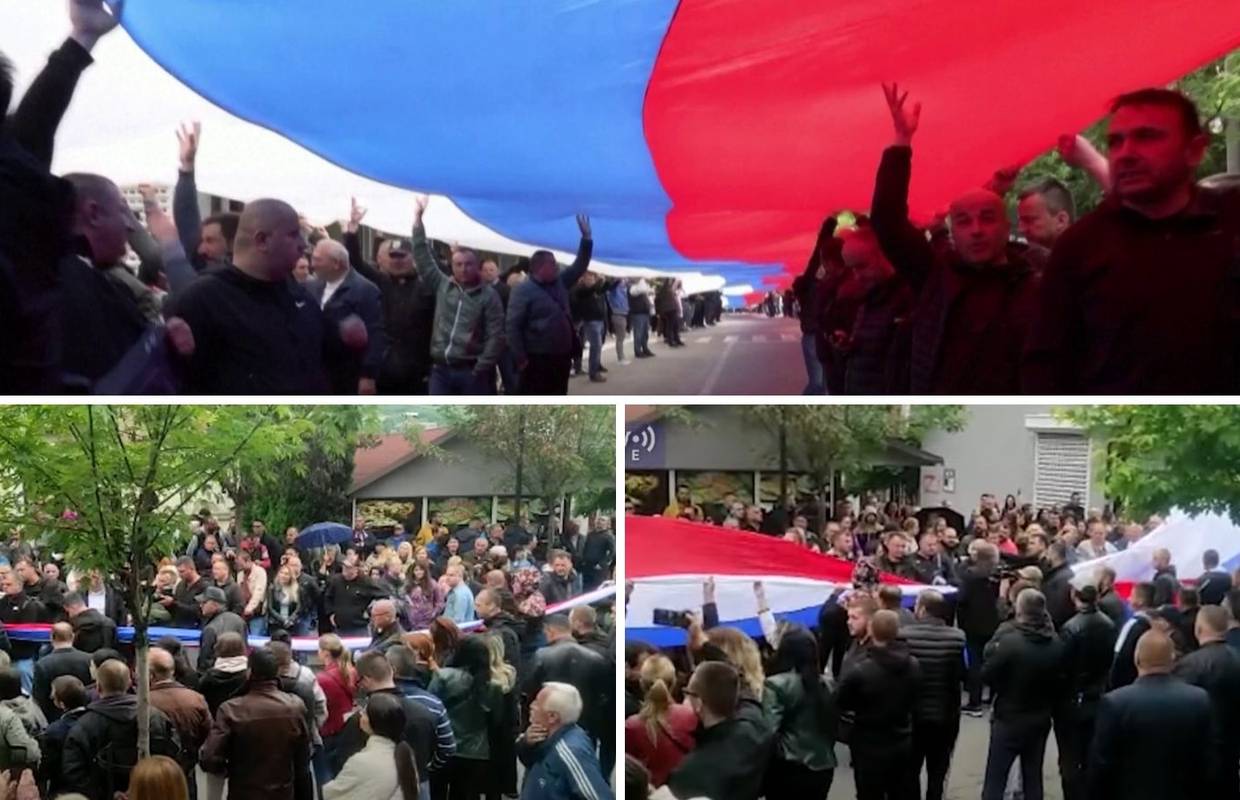 VIDEO Srbi su na Kosovu razvili zastavu dugačku 250 metara: Okupljeni pjevaju 'Izađi mala'...