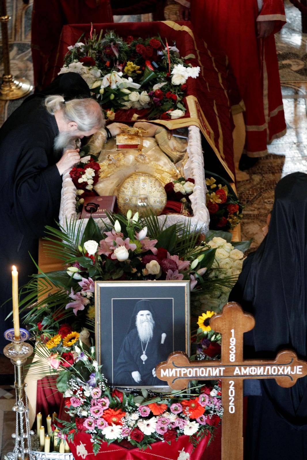 The funeral of Metropolitan Amfilohije Radovic, the top cleric of the Serbian Orthodox Church in Montenegro, in Podgorica