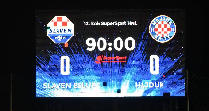 Koprivnica: NK Slaven Belupo i HNK Hajduk sastali se u 12. kolu Prve HNL