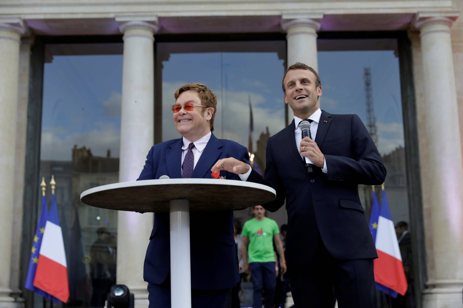 Macron meets Elton John