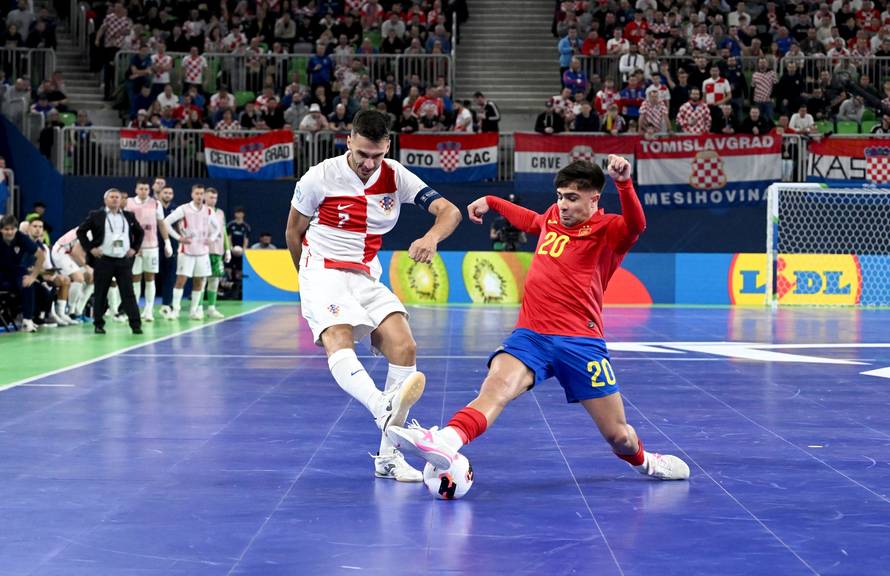 Susret Hrvatske i Španjolske u polufinalu Europskog prvenstva u futsalu