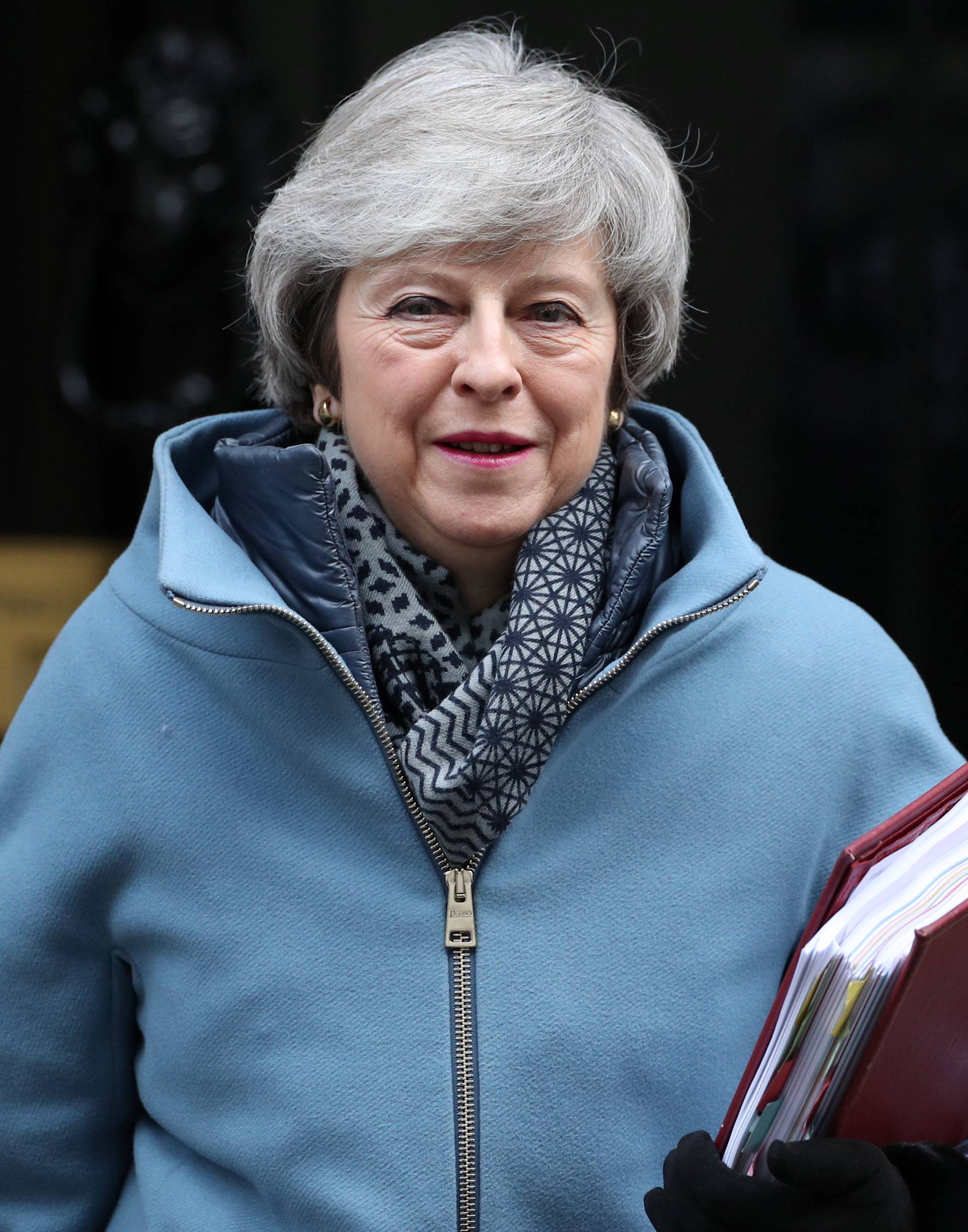 Britain's Prime Minister Theresa May is seen outside Downing Street in London