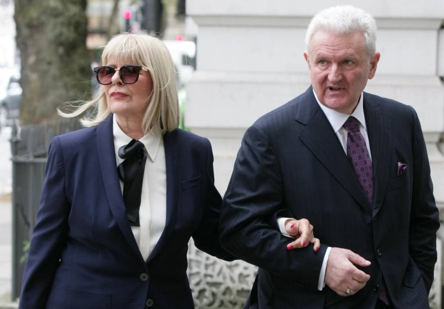EXCLUSIVE Ivica Todoric and his wife Vesna Todoric are seen arriving at Westminster Magistrates Court in London today. A judge ruled today that the Agrokor founder is to be extradited back to Croatia.