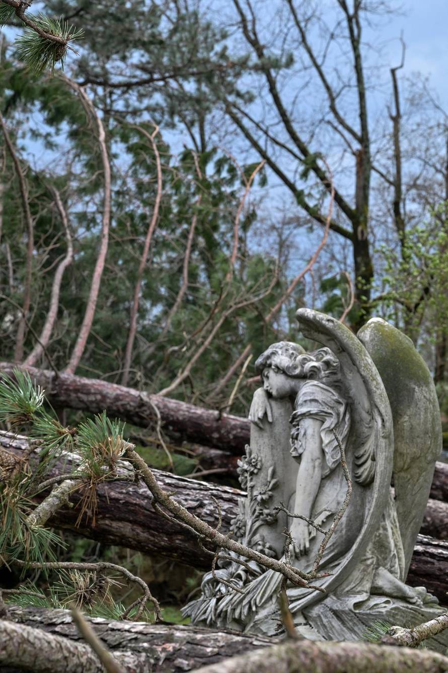 Zagreb: U nevremenu teško  oštećeno gradsko groblje Mirogoj