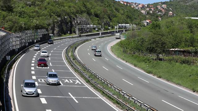 Autocesta A6 Rijeka - Zagreb prije spajanja s autocestom A7