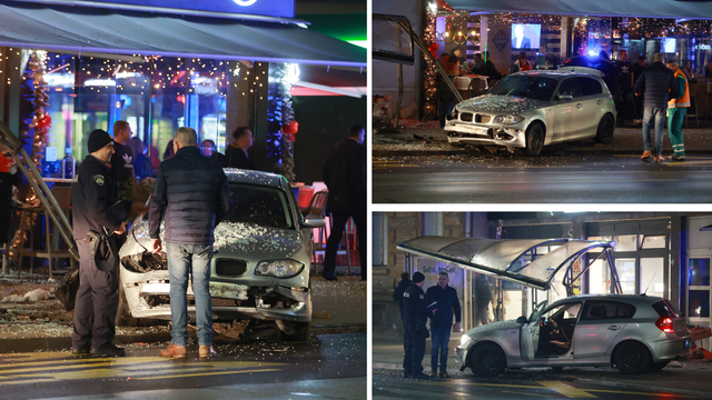 Kaos u centru Osijeka: BMW-om pokosio autobusnu stanicu, troje ljudi završilo je u bolnici