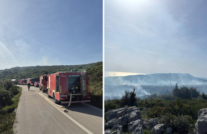 Požar na Hvaru: Bukti kod Sućuraja, na terenu i kanader