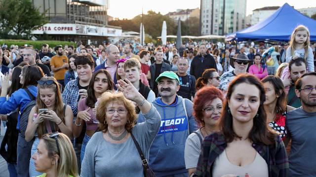 Bulgaria's centrist "We Continue the Change" (PP) party holds an election rally, in Sofia
