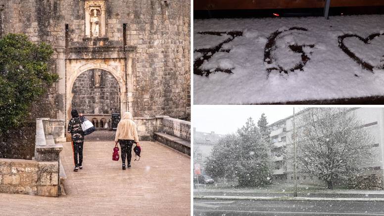 Temperature idu ispod nule, a snijeg pada čak i u Dubrovniku!