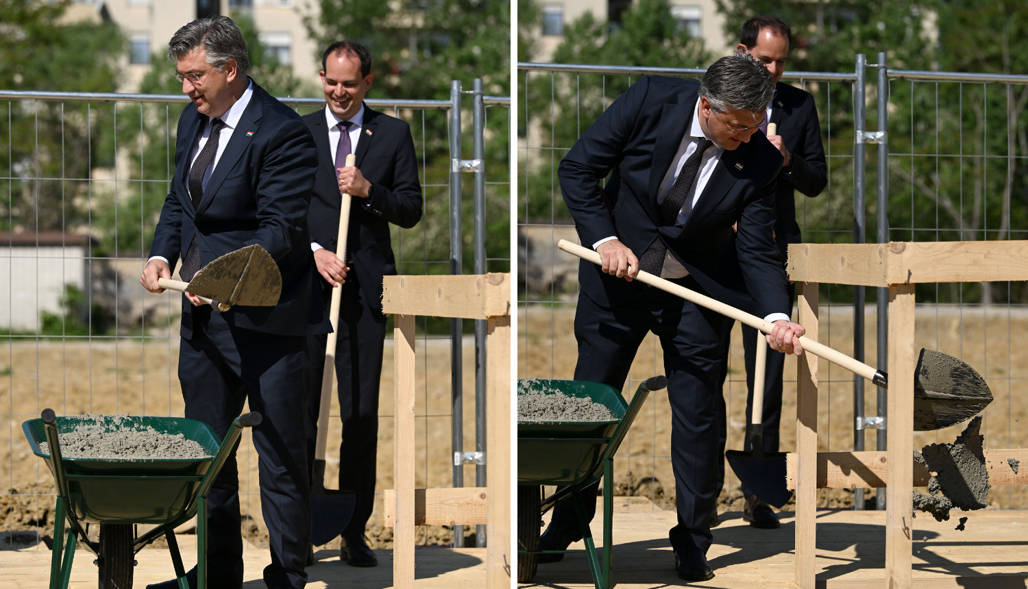 VIDEO Plenković uzeo lopatu u ruke i označio početak radova na zagrebačkom Trgu pravde