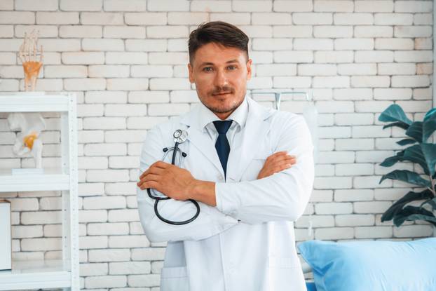 Doctor in professional uniform working at hospital Jivy