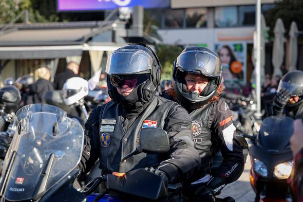 Zadar: Moto defile Zadar - Maslenički most koji je održan povodom obilježavanja 33. obljetnice VRO Maslenica