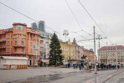 FOTO Stigao bor na Trg Josipa bana Jelačića: Diljem Zagreba postavili čak 81 božićno drvce