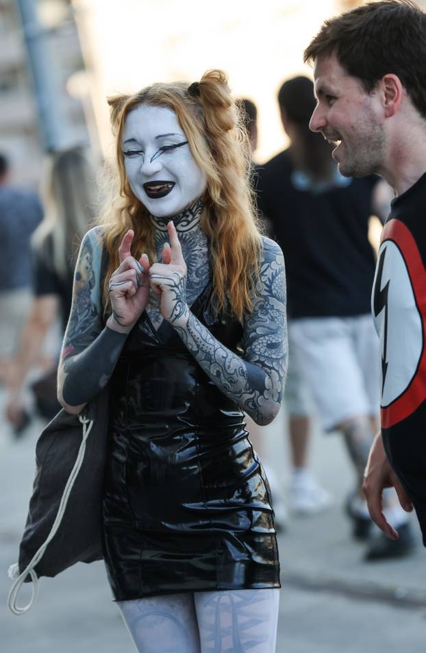 Zagreb: Atmosfera oko Arene uoci koncerta Marilyna Manson.