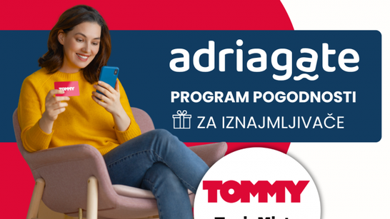 Tommy super popusti uz Adriagate program pogodnosti za privatne iznajmljivače
