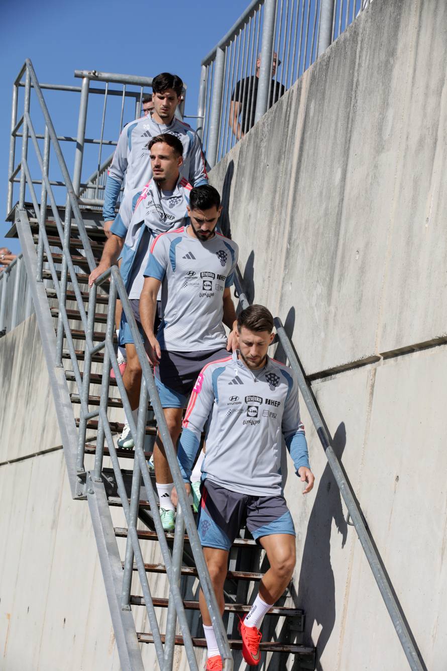 Rijeka: Trening hrvatske nogometne reprezentacije na Rujevici