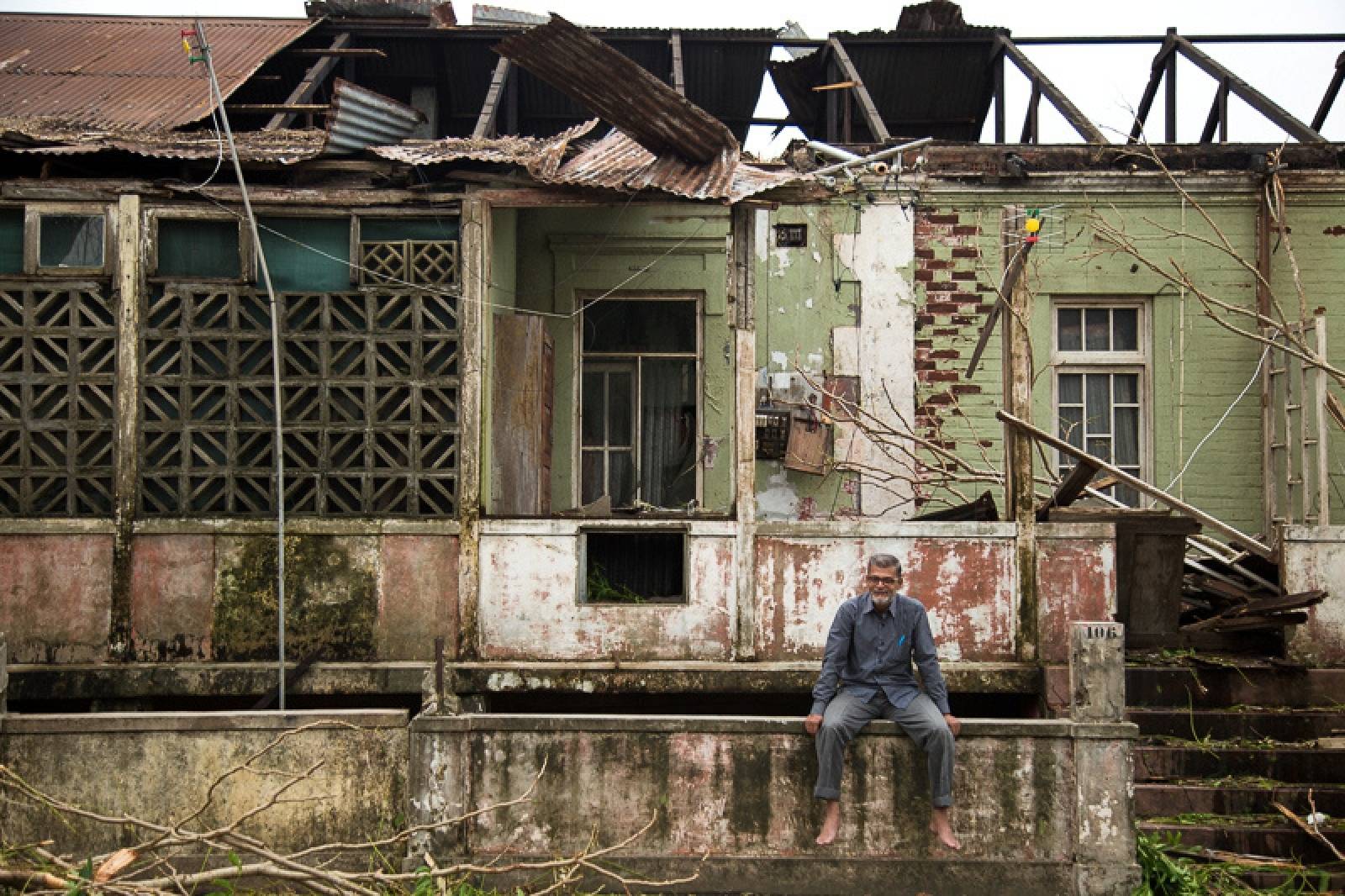 Damage from the Cyclone Idai is seen in Beira