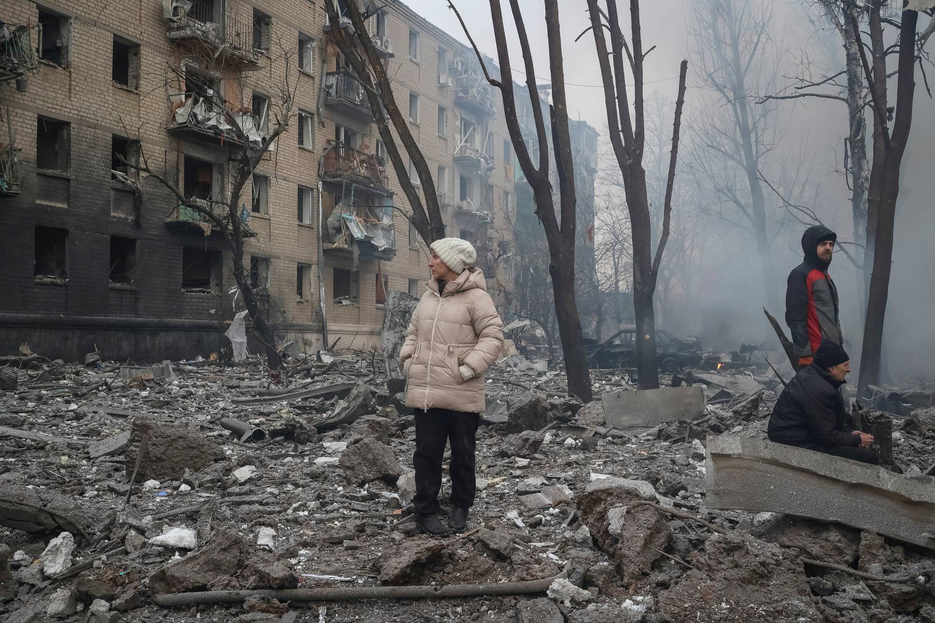 Aftermath of a Russian missile attack in Kharkiv