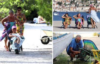 Umjesto ležaljki Šibenčanin na plažu donio karijole: 'U njima se ljubi, plače i puno sunča...'