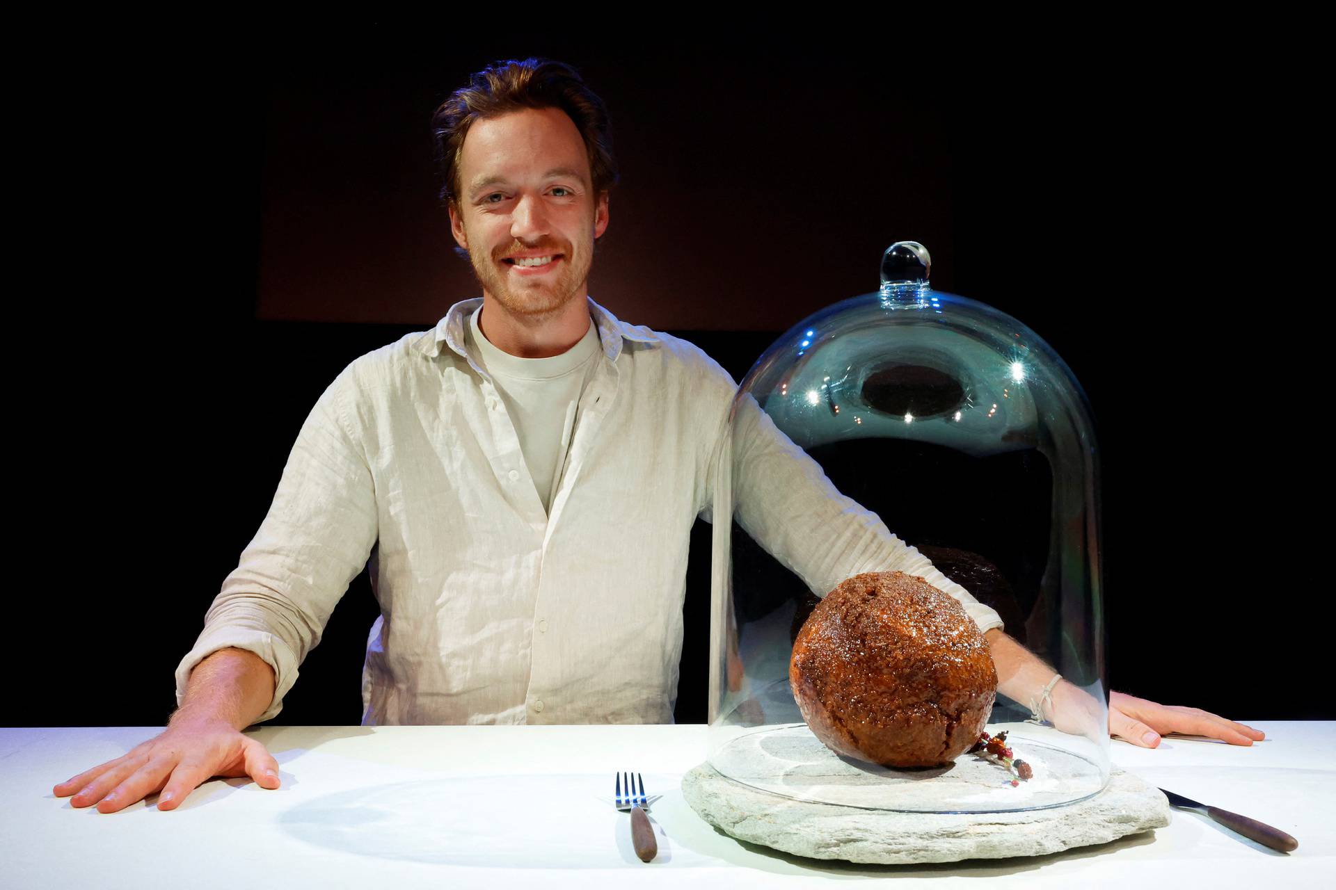 A mammoth meatball presented at NEMO Science Museum in Amsterdam