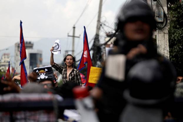 Protest against corruption and government’s decision to block several social media platforms, in Kathmandu