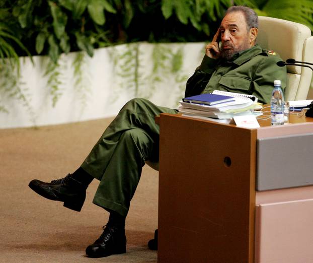 File photo of Cuban President Fidel Castro attending a conference on terrorism in Havana