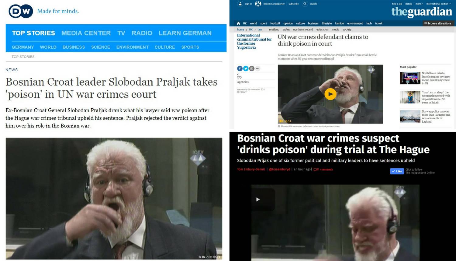 Praljkova smrt je glavna vijest u svim beogradskim medijima