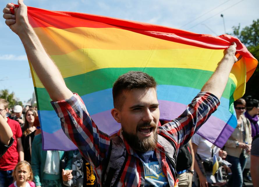 People take part in Equality March in Kiev