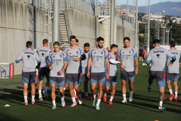 Rijeka: Trening Hrvatske nogometne reprezentacije na Rujevici.