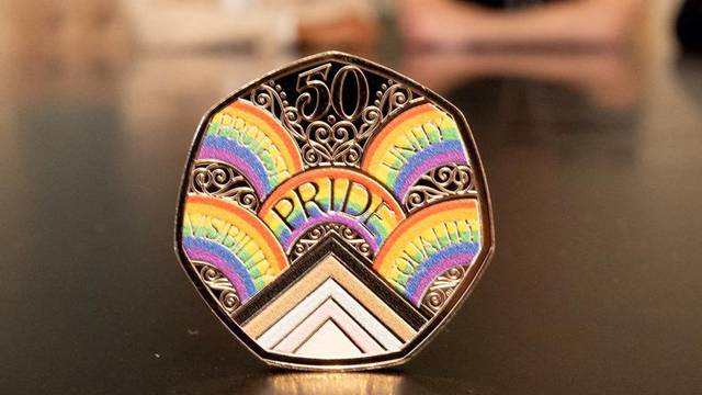 Britain's Royal Mint unveils commemorative 50p coin to celebrate 50th anniversary of Pride UK