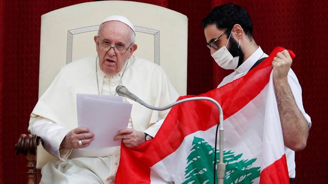 Pope Francis holds the first weekly general audience to readmit the public since the coronavirus disease (COVID-19) outbreak, at the Vatican
