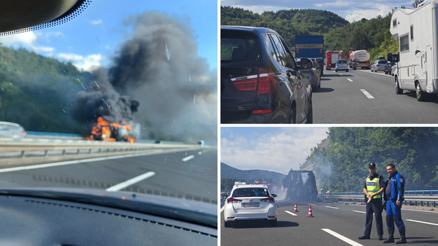 Slike strave s autoceste: Sve je u dimu, stvaraju se gužve. HAK: Kolona dugačka 12 kilometara