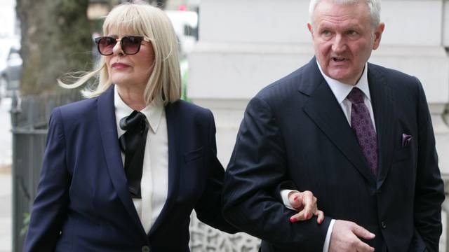 EXCLUSIVE Ivica Todoric and his wife Vesna Todoric are seen arriving at Westminster Magistrates Court in London today. A judge ruled today that the Agrokor founder is to be extradited back to Croatia.