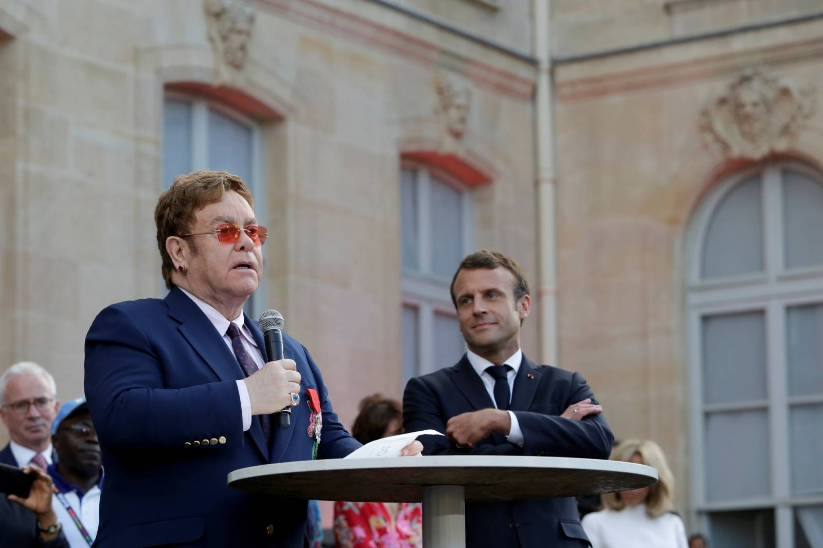 Macron meets Elton John