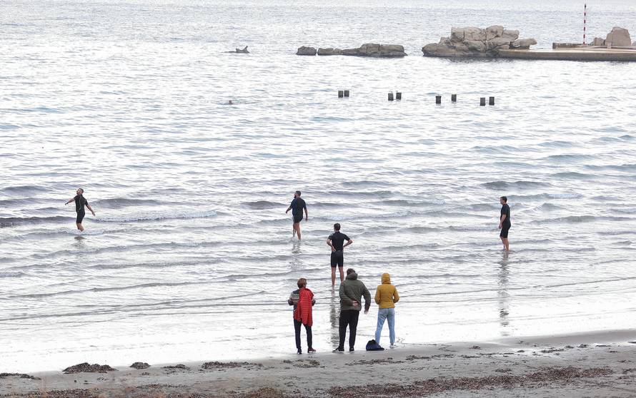 Split: Unatoč kiši na Bačvicama je bila gužva