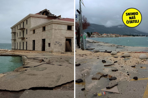 VIDEO Te&scaron;ka no&cacute; u Dalmaciji, ovako jutros izgledaju Ka&scaron;tela: 'Samo da se ovo ne ponovi'