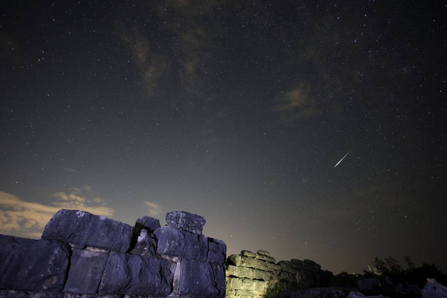 Perseid meteor shower over the Balkans