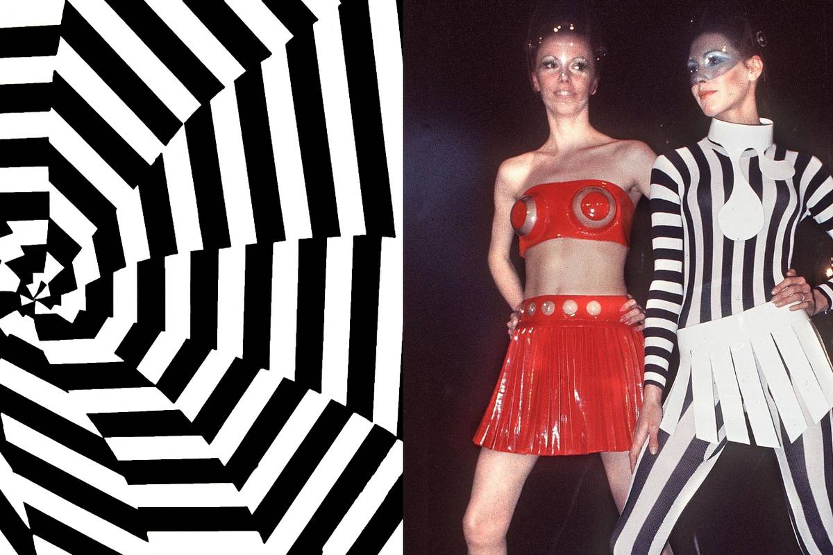 Fantastični Op-art: Stil u znaku ludih vizualnih igara i optičke manipulacije modne siluete